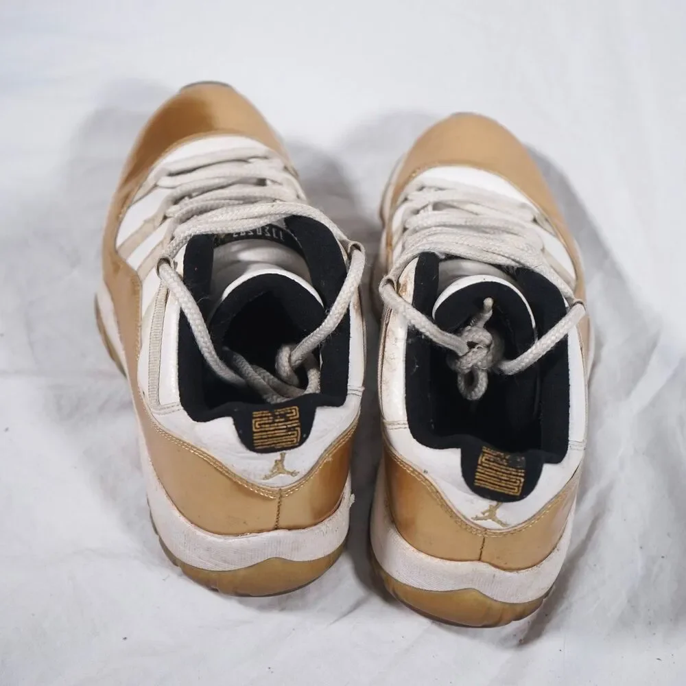 Air Jordan 11 Retro Low Closing Ceremony White Gold Black Men's 8.5 528895-103